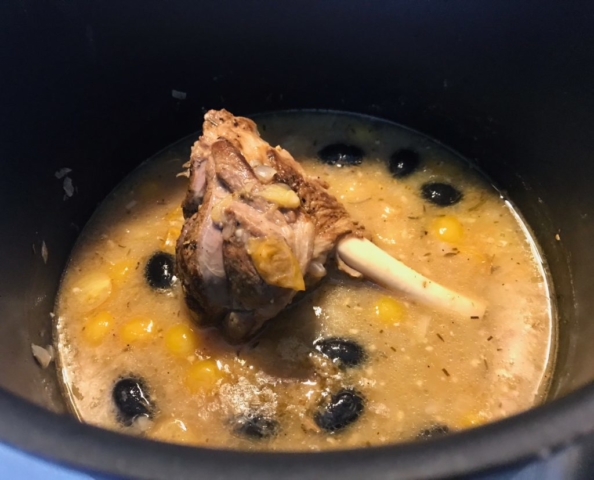 Down South cookbook southern recipe for lamb shoulder stew with lemons and olives