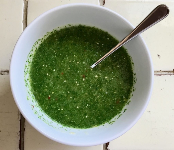 Mozza at Home cookbook recipe for tomatillo salsa