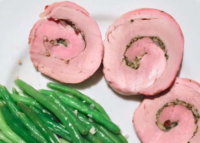 Scarpetta cookbook recipe for roasted porchetta, Italian pork belly with spices