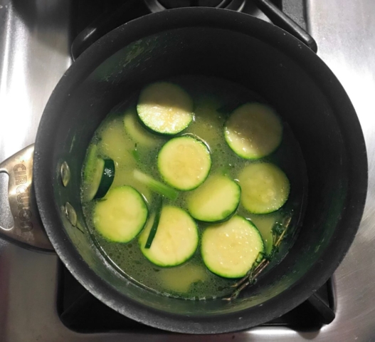 Alex Guarnaschelli The Home Cook cookbook healthy vegetarian recipe for zucchini soup with Parmesan cheese