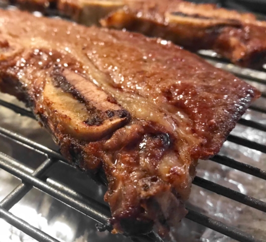 Cook Korean cookbook recipe for beef galbi or kalbi