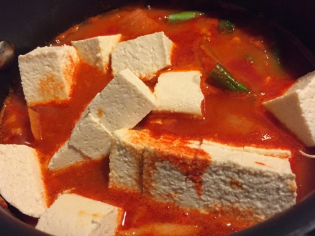 Cook Korean cookbook recipe or recipes for sundubu soft tofu stew soup