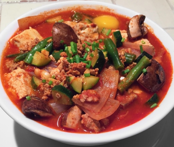 Cook Korean cookbook recipe or recipes for sundubu soft tofu stew soup