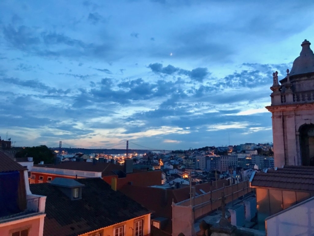 Lisbon cookbook Portugal travel sunset skyline