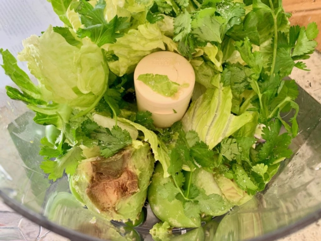 Mexican salsa verde, avocado lettuce cilantro chili pepper, from My Mexico City Kitchen cookbook, spicy recipe fresh healthy cook food, Contramar chef Gabriela Camara